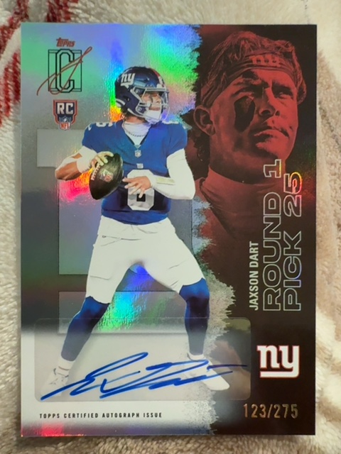 2025 Topps Signature Class Jaxson Dart Silver Auto /275 — front