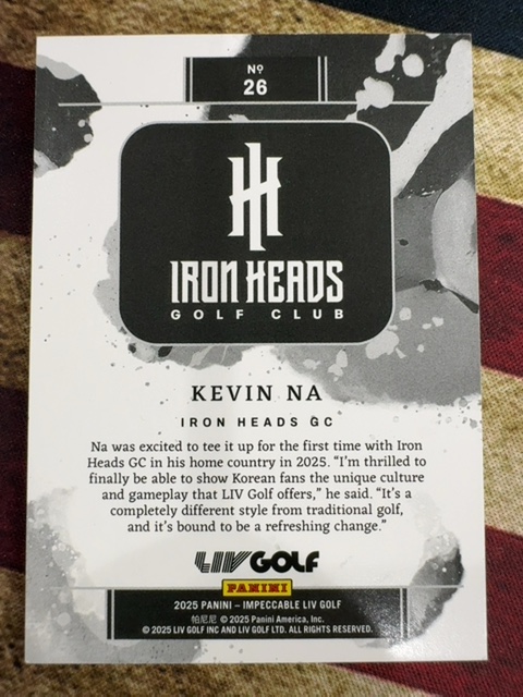 2023 Panini Impeccable Kevin Na Silver /30 — back
